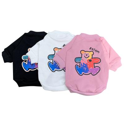 China Viable Family Matching Clothes for Pet Puppy and Owner Cat Medium Pets Long Sleeve Shirt with Colorful Bear Print for sale