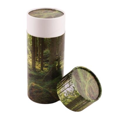 China Environmental Paper Stored Tube Pet Casket Burial Supplies Biodegradable Pet Urn for sale