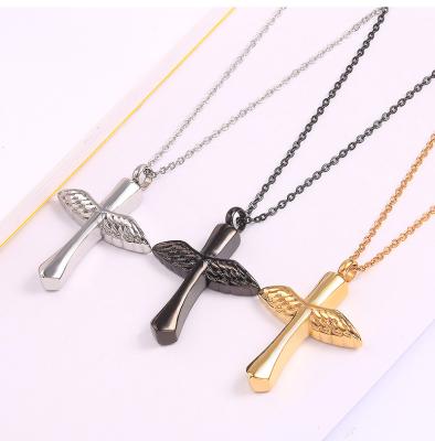 China Stored Pet Jewelry Accessories Amazon Cross Urn Memorial Memorial Necklace Of Ashes for sale