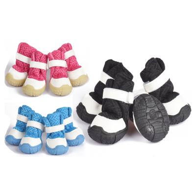 China Comfortable Fashion Pet Stocked Shoes Breathe Anti-Slip Fabric Dog Shoes for sale