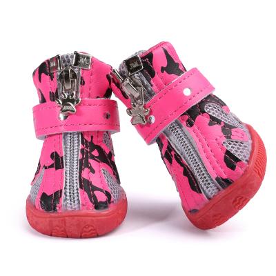 China Cute Stocked Fashion Pet Foot Protector Dog Shoes Zebra Stripe Pet Shoes For Dogs for sale