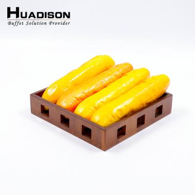 China Huadison Sustainable Hotel Banquet Bread Basket Cavity Design 100% Wood Sapele Sapele Square Bread Basket for sale