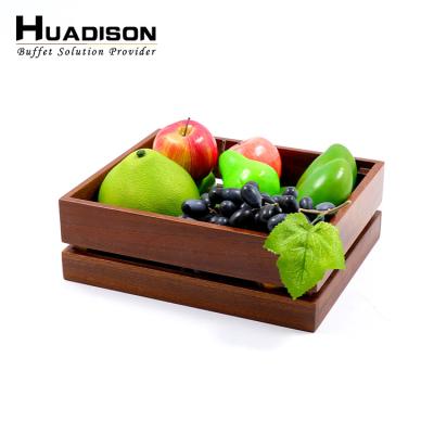 China Home.Restaurant.Bar.Hotel.Wedding Huadison 100% high quality sapele wood detachable fruit baskets for hotel for sale