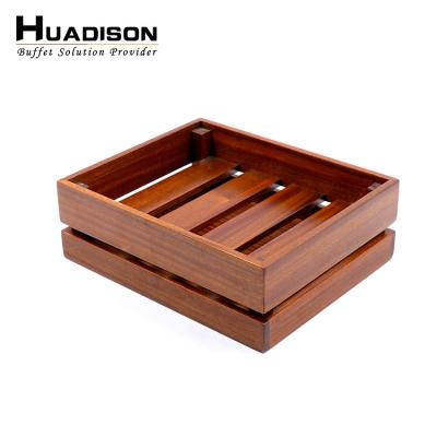 China Home.Restaurant.Bar.Hotel.Wedding Huadison High Quality Wedding Wooden Banquet Fruit Basket Detachable Fruit Storage Basket for sale