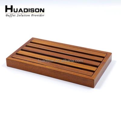 China Sustainable Huadison Banquet Bread Supply Detachable Wooden Cutting Board Pizza Wooden Buffet Restaurant Cutting Board for sale