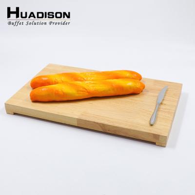 China Huadison Cutting Board Hotel Restaurant Wooden Oak Sustainable Bread Cutting Board Rectangle 100% Natural Wood for sale