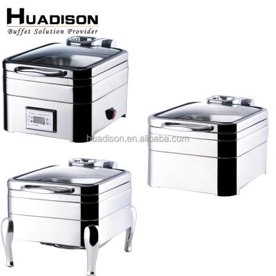 China Wedding Caterers & canteens & restaurants & Luxury Hotels Huadison Supplies 4 Liter Buffet Stainless Steel Beetle Food Warmer Supply Set for sale