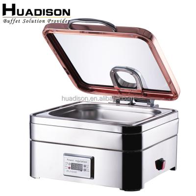 China Wedding Caterers & canteens & restaurants & Hotels Huadison Equipment Chafing Dish Stainless Steel Square Food Warmers Shake Chafing Dish for sale