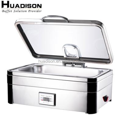 China Wedding Caterers & canteens & restaurants & Hotels Huadison Rectangle Chafing Dish Temperature Control Electric Chafing Dishes For Other Hotel And Restaurant for sale