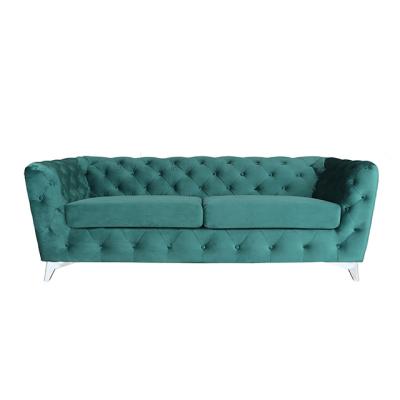 China Sectional Chesterfield Sofa SOFA Green Velvet 321 Chesterfield For Living Room Furniture for sale