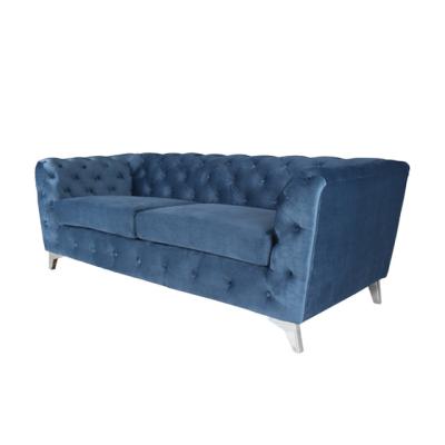 China Sectional Chesterfield Sofa SOFA Blue Velvet 321 Chesterfield For Living Room Furniture for sale