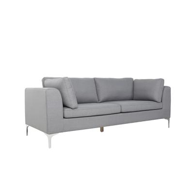 China Gray Canvas Sofa 3 Seaters Living Room Sofa Modern Style Sectional New Design for sale