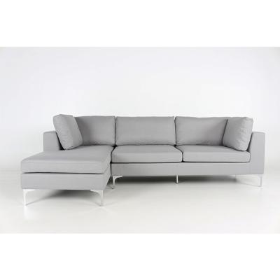 China Comfortable Liberated Seat L Shape Gray Fabric Corner Sofa Canape For Living Room for sale