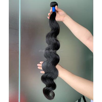 China YFhair Virgin Hair Body Wave Double Drawn Bundles In Soft Body Wave Hair, Soft Feeling With Full Bottom for sale