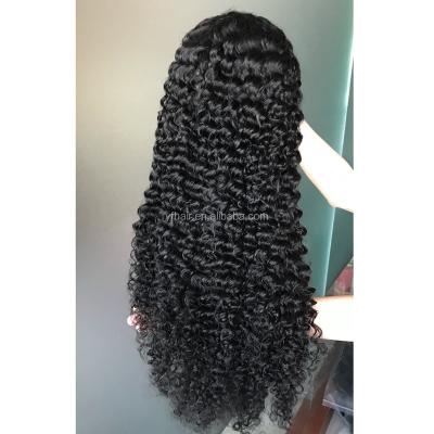 China Deep curly raw virgin hair lace wig wholesale price, soft and affordable/frontal, deep curly texture category for sale