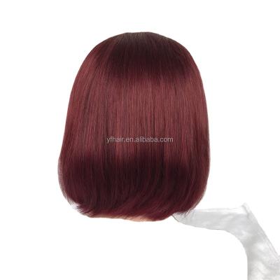 China Pretty Wig Silky Straight Frontal Popular Product Lead Color Factory Wave Burgundy 99j Wig for sale