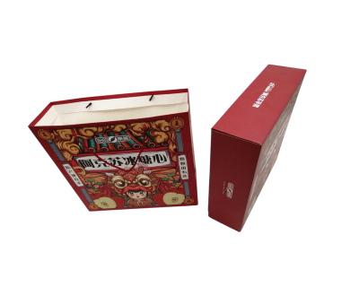 China Recyclable Exquisite Nuts And Corrugated Fruit Gift Box Custom Logo Card Gift Box With Hand Gift for sale