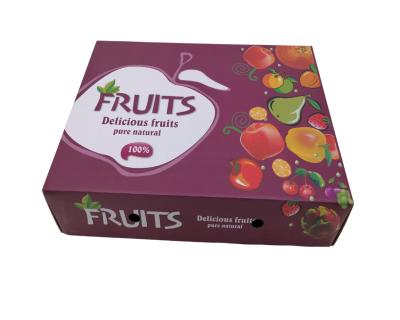 China Recyclable Fruit And Vegetable Packaging And Storage Container Corrugated Cardboard Logo Custom Size for sale