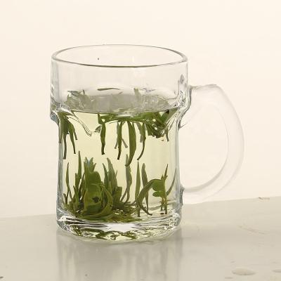 China Viable Simple Drinking Mugs Crystal Clear Glass Mugs Tea And Coffee Mug With Handle for sale