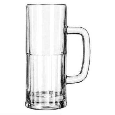 China Viable Custom Glass Cup Factory Mug Beer Glasses With Handle For Bar Party Restaurant for sale