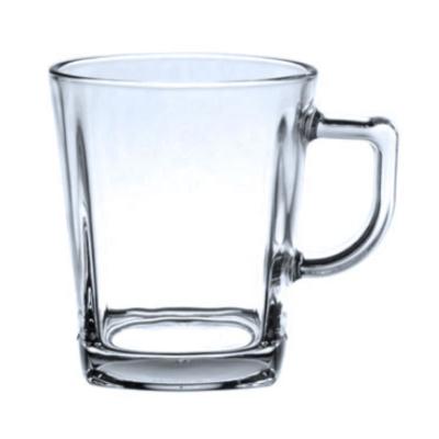 China 9.5oz 265ml Success Viable Ready Clear Sublimation Glass Mugs Handle For Coffee Tea Milk for sale