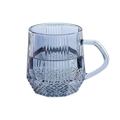 China Eight Faced Mug Star Design 10 Ounce Round Beer Whiskey Glass Tea Cup Viable Decorative Drinking Glass Mini Glass Water Juice Mug for sale