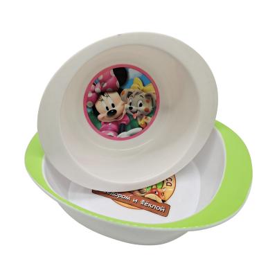 China Realistic Children's Bowl Tableware Heat Transfer Printing Customized Retail Pattern Plastic Effect Cartoon Heat Transfer Printing for sale