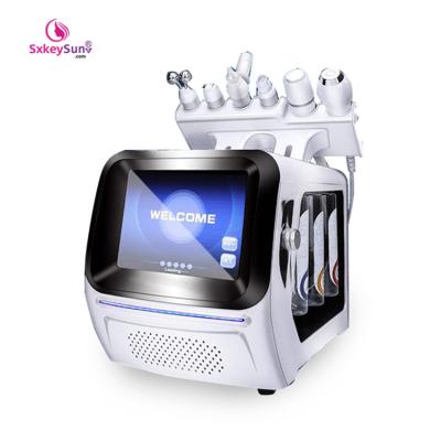 China New Skin Revitalizer 6 in1 Korea Portable Hydrogen Oxygen H2O2 Dermabrasion Generator Aqua Water Jet Peeling System Facial Cleansing Small Bubble for sale