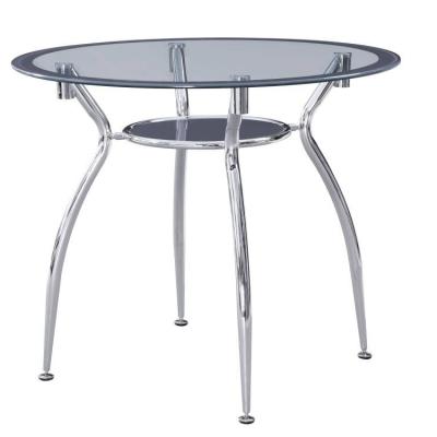 China Adjustable (other) glass silver  dining table for sale