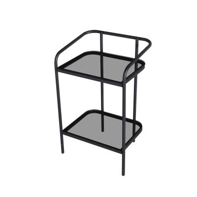 China Simple  easy to assemble Hot sell living room furniture side table Cheap Fashion Nordic Minimalist Simple full metal glass Side Table for sale