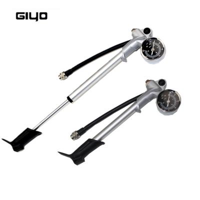 China China Giyo Rear Suspension Road Bike Pumps Mini Air Bike Pump Gauge Clock Front Fork 300psi Bicycle Pump Shock Plastic Smart Pump for sale