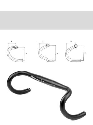 China Cheap Handlebar Bent Road Bike Internal Cruisers Promend Aluminum Alloy Bike Handlebar Road Cycling Ergonomic Road MTB Bicycle Handlebar for sale