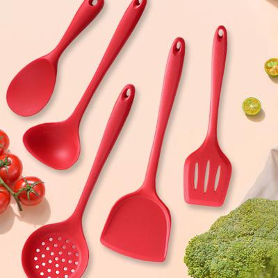 China Red Silicone Kitchen Disposable Cookware Set, Kitchen Tool Kit, Dishwasher Safe for sale