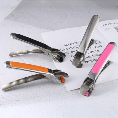 China Clip Holder Clamp Retriever Stainless Steel Silicone Anti-Scalding Viable Anti-Skid Clamp For Bowl Dish for sale