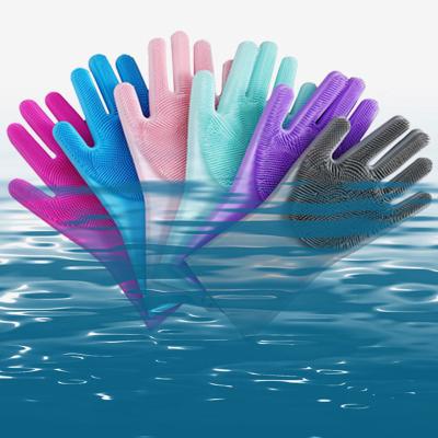 China Durable Dishes Washing Silicone Gloves for sale