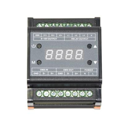 China AC90V - 240V 3 Way RGB led light controller DMX Triac Dimmer 0-10V 1A Output Each Channel for sale