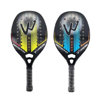 China 3K Carbon Fiber Rough Face Beach Tennis Racket Professional Padel Tennis Racquet for sale