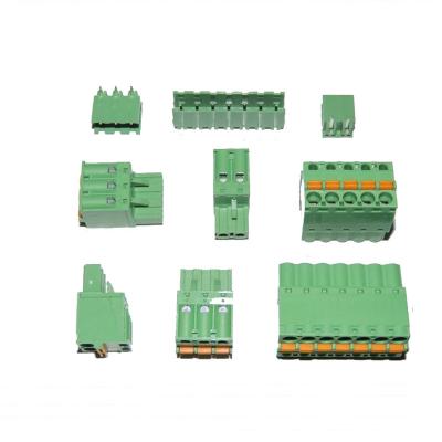 China 5.08mm Pitch Plug-in Screwless Terminal Blocks Plug Horizontal Wiring Entry for sale