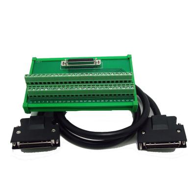 China SCSI 50 Pin MR-J3CN1 Terminal Blocks Data Acquisition Card Breakout Board Adapter 1M Cable for sale