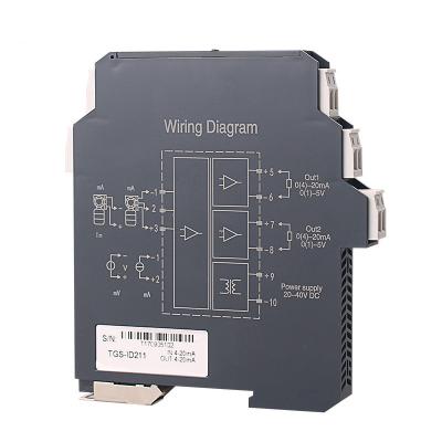 China 4-20mA Input Output Signal Isolation Module Analog Signal Transmitter Isolator Din Rail Mounting for sale