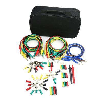 China Electronic Multimeter Probe Test Lead Kit Spade Lugs Alligator Clips Banana Pugs Set for sale