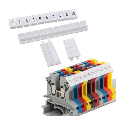 China ZB6 UK2.5B UK5N Din Rail Terminal Blocks Maker Strips with Number Printed for sale