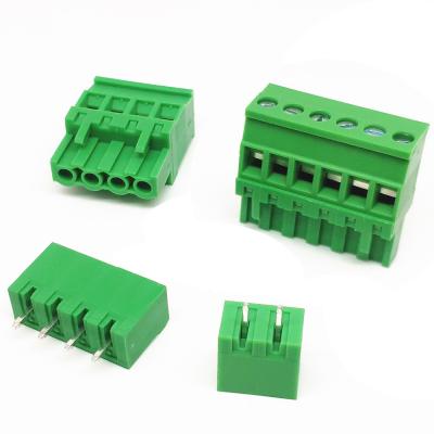 China 5.08mm Pitch PCB Screw Terminal Blocks Plug Straight Pin Header Horizontal Wiring Entry for sale