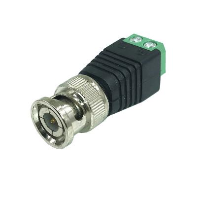 China Screw Terminal Blocks Coaxial Cat5 to BNC Male Video Balun Connector for sale