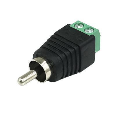 China UTP Cat5/Cat6 Cable Audio/Video AV Male RCA to Screw Terminal Blocks for sale