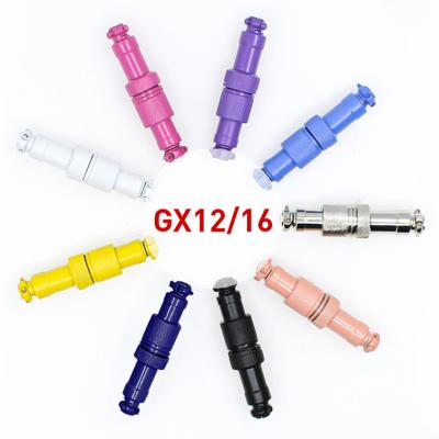 China 4 pins 5 pins Coloured Circular Aviation Docking Connector Male Female GX12 GX16 Socket Plug for sale