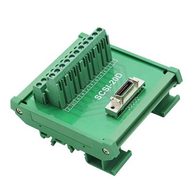 China SCSI 20 Pin MR-J2CN1 Servo Connectors Terminal Blocks Breakout Board Adapter for sale