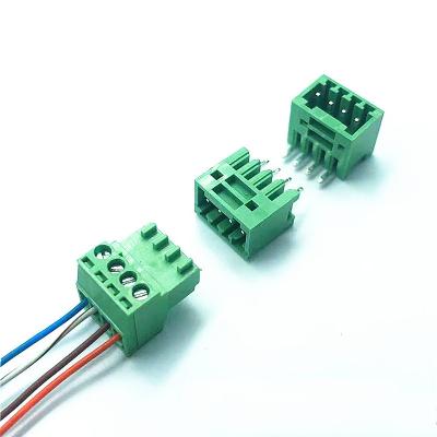 China 2.54mm Pitch PCB Screw Terminal Blocks Plug + Pin Header 125V 4Amp for sale