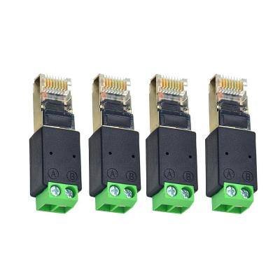 China RJ45 Network Male 8P8C to RS485 Screw Terminal Block Adapter for sale