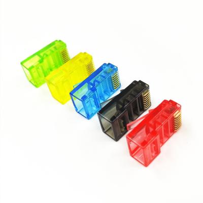 China Multicolour RJ45 8P8C Modular Plug Cat5E Ethernet Cable Connector Gold Plated 30um for sale